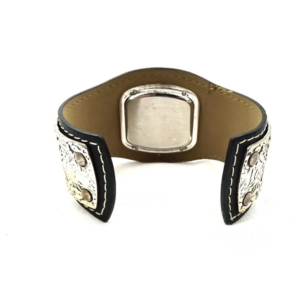 CHICO'S SILVER FLORAL CUFF BRACELET QUARTZ WATCH - Picture 7 of 10